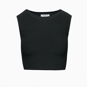 Babaton | Sculpt Knit Muscle Cropped Ribbed Tank Top